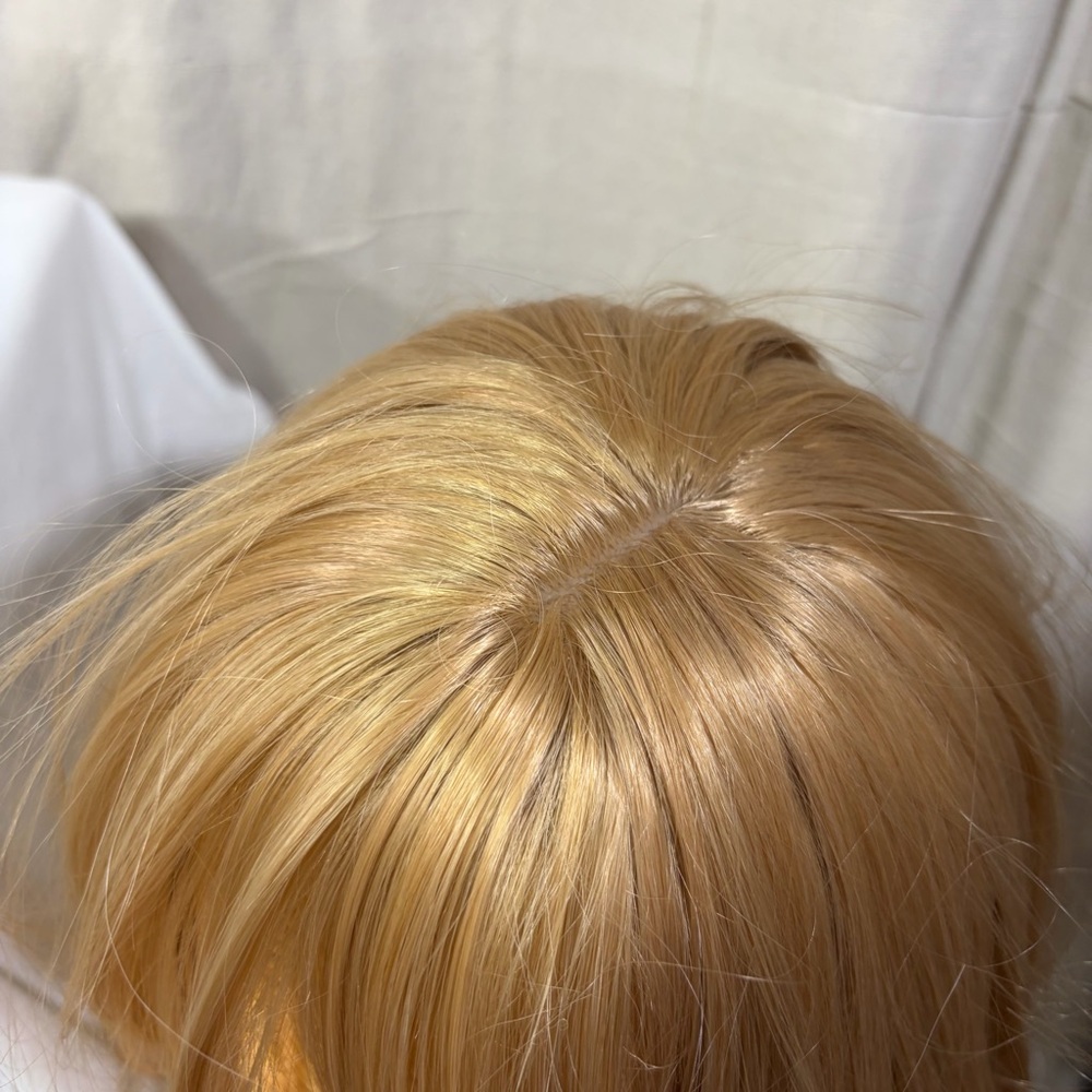 (NWT) Shining Yourself by Haircube Golden Blonde Shaggy Wig with Bangs - Picture 3 of 5